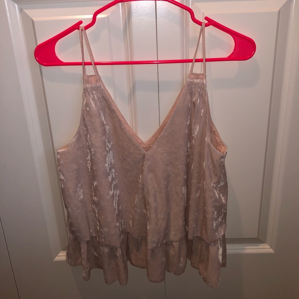 Velvet flowy tank